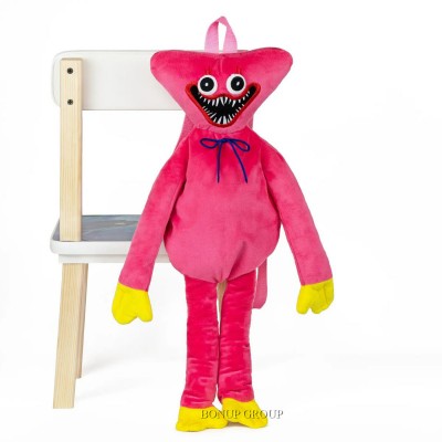 Мягкая игрушка рюкзак 2в1 Киси Миси Weber Toys Kissy Missy монстрик видеоигры плюшевый розовый 55 см 225191044