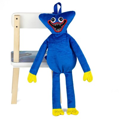 Мягкая игрушка рюкзак 2в1 Хаги Ваги Weber Toys Huggy Wuggy монстрик  видеоигры плюшевый синий 55 см 225191045
