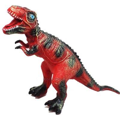 Детская фигурка Динозавр Тиранозавр Boni Toys резиновый звук красный 43 см NEW 225195489
