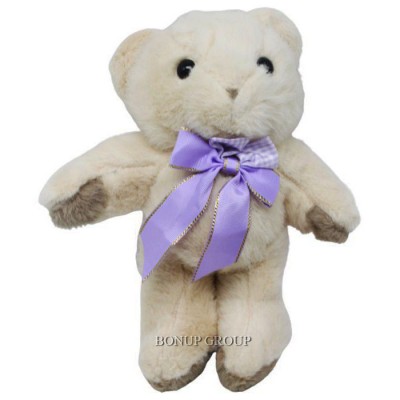 Мягкая игрушка Медвежонок с бантиком J.L.X. Toys плюшевый сиреневый 25 см NEW 225197115