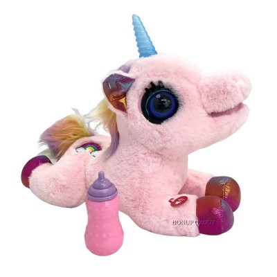 Мягкая интерактивная игрушка Пони Единорог Joy Toys питомец лошадка звук свет пьет розовый 225206348
