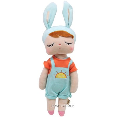 Детская мягкая кукла игрушка Зайка Солнышко LE SI JIA TOYS плюшевый голубой 35 см 225219577