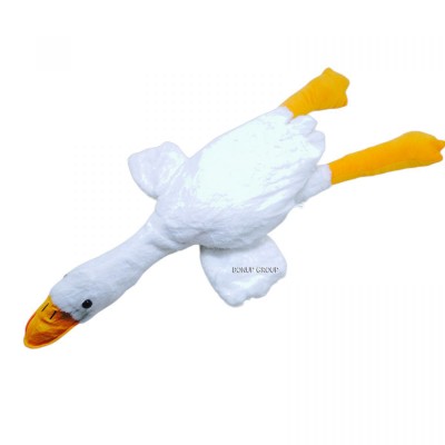 Детская мягкая игрушка подушка Гусь CH Toys обнимашка плюшевый белый 90см 255234076