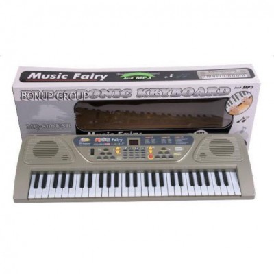 Детский музыкальный синтезатор пианино Music Electronic Keyboard Can Fa Toys 54 клавиши USB серый 72 cм 25512562