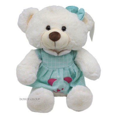 Мягкая игрушка Мишка в голубом Can Fa Toys плюшевый белый 39 см  225153828