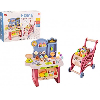 Детский игровой набор Cупермаркет Can Fa Toys развивающий прилавок касса тележка продукты звук свет 40 предметов разноцветный 28 x 38 x 13 см 255154146