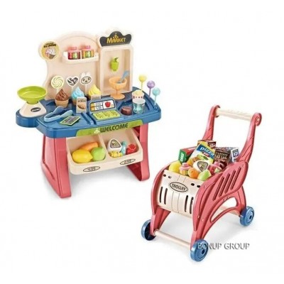 Детский игровой набор Cупермаркет Can Fa Toys развивающий прилавок касса тележка продукты звук свет 40 предметов разноцветный 28 x 38 x 13 см 255154147