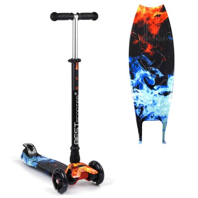 Детский четырехколесный самокат BEST SCOOTER алюминиевая трубка руля 4 колеса PU свет 225158228