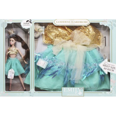 Кукла  EMILY  с костюмом для девочки  60-85 см M.Toys шарнирная с подвижными руками ногами аксессуары 30 см  NEW  225171711