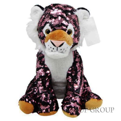 Детская мягкая игрушка Тигр Can Fa Toys с паетками розовый NEW 225172537