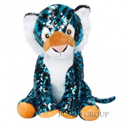 Детская мягкая игрушка Тигр Can Fa Toys с паетками синий NEW 225172538