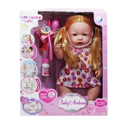 Детская кукла пупс Ardana с набором доктора CH Toys пьет ходит на горшок аксессуары 40 см 225174563
