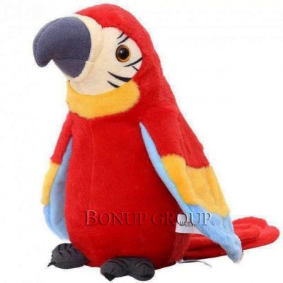 Говорящая игрушка повторюшка  Попугай  Can  Fa Toys  мягкая интерактивная 19 см  NEW 2251747044
