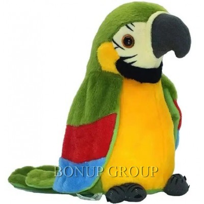 Говорящая игрушка повторюшка Попугай Can Fa Toys мягкая интерактивная 19 см NEW 225174706