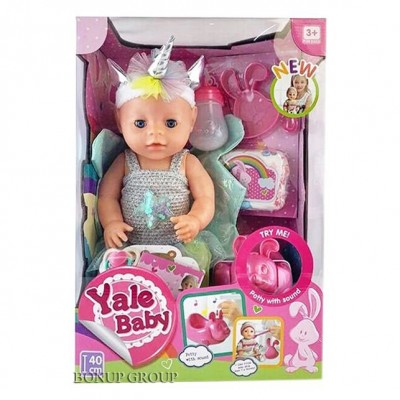 Детская кукла пупс новорожденный в платьице Единорог YALA BABY пьет ходит на горшок аксессуары 40 см 225177419