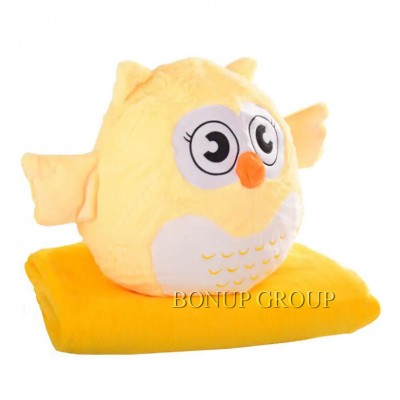 Детская мягкая игрушка подушка Сова An Da Toys трансформер 3в1 желтый NEW 225181574
