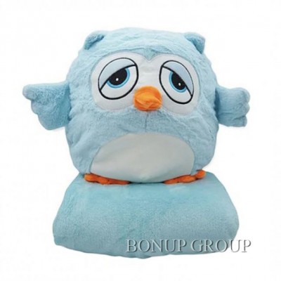 Детская мягкая игрушка подушка Сова An Da Toys трансформер 3в1 голубой NEW 225181575