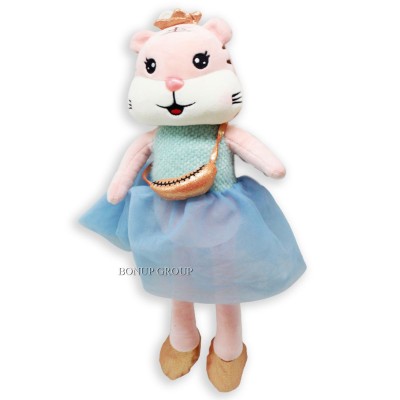 Мягкая игрушка гламурная Белочка  CH Toys плюшевая в голубом 40 см NEW 225188197