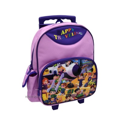 Детский школьный  рюкзак  Happy Travelin Ao Xie Toys чемодан для путешествий с колесиками сиреневый 36 см 225188599