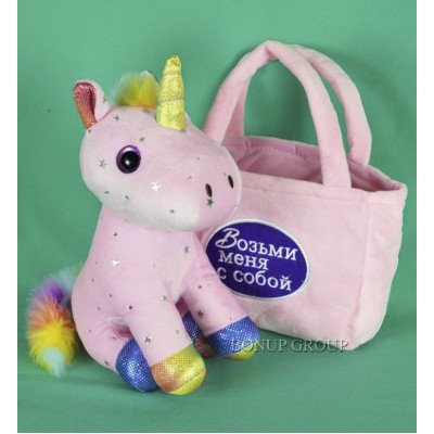 Мягкая игрушка  Пони Единорог в сумочке XangLei Toys музыкальный 25 см NEW 225193244