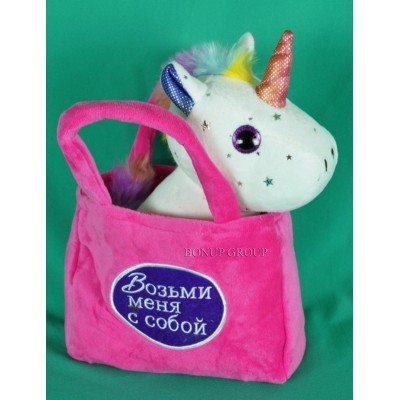 Мягкая игрушка  Пони Единорог в сумочке XangLei Toys музыкальный 25 см NEW 225193246
