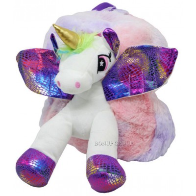 Мягкая игрушка 2в1 Единорожек Weixingda Toys рюкзак на молнии 40 см NEW 225193253
