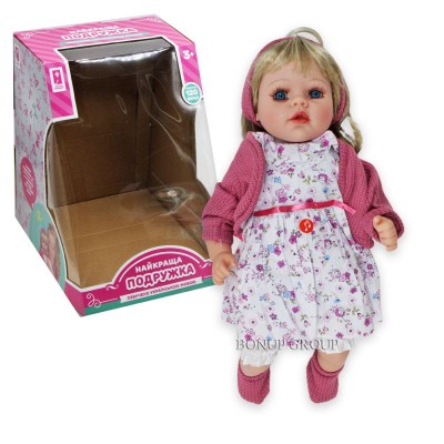 Детская кукла блондинка Лучшая подружка CH Toys мягконабивная говорит поет аксессуары розовый 46 см 225195500