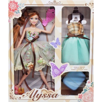 Кукла рыжая ALYSSA с нарядами M.Toys шарнирная с подвижными руками ногами аксессуары 28 см  NEW  225199351