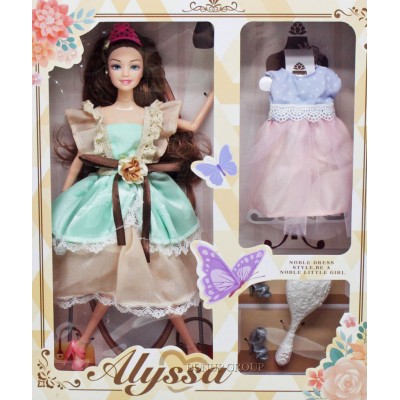 Кукла ALYSSA шатенка с нарядами M.Toys шарнирная с подвижными руками ногами аксессуары 28 см NEW 225199352