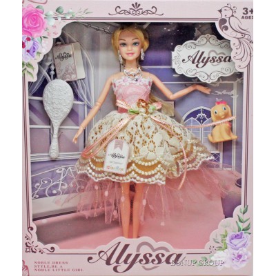 Кукла ALYSSA с собачкой  M.Toys шарнирная подвижные руки и ноги с расческой 28 см NEW 225199353