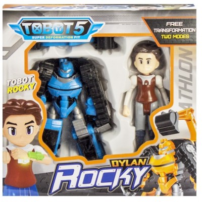  Игровой набор трансформер робот тобот Атлон Рокки и Дилан 14 см TOBOT5 с фигуркой персонажа мультфильма Тобот 225121102