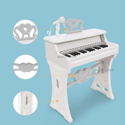 Детское пианино с микрофоном на ножках Electric Piano 37 клавиш белый 225153270n