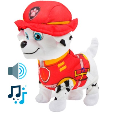 Мягкая интерактивная игрушка Paw Patrol Маршал герой мультфильма Щенячий Патруль ходит лает поет 225155122