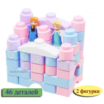 Детский пластиковый конструктор "Холодное сердце" Tmibloks развивающая игра с героинями Ельзой т Анной, 46 дет 225167217n