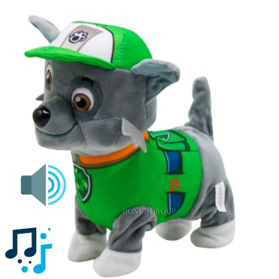 Мягкая интерактивная игрушка Paw Patrol Рокки герой мультфильма Щенячий Патруль ходит лает поет 225167970