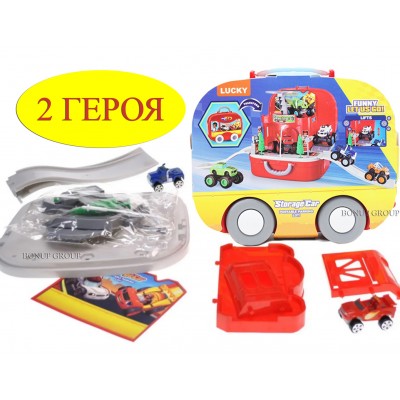 Детская игра паркинг Вспыш BEI JIA TOYS в чемадане на колесах с 2 героями  мультфильма Вспыш и чудо машинки 225168820n
