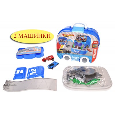 Детская игра паркинг Hot Wheels BEI JIA TOYS в чемодане на колесах и 2 гоночные машинки 225168821n