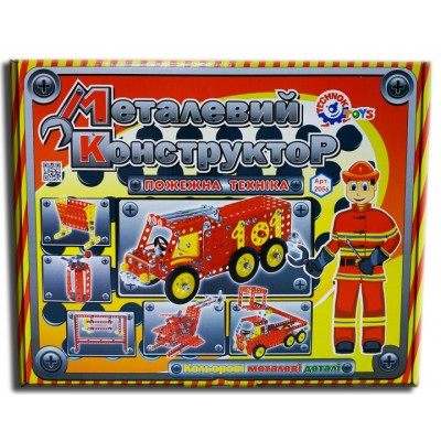 Детский металлический 3D конструктор  Технок  пожарная техника 309 деталей 22516901