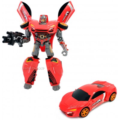Игрушка робот трансформер XINTAIYUAN TOYS спотивная машина высота робота 22 см 225169352