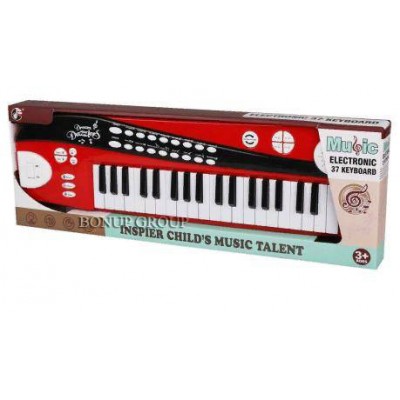  Детский синтезатор с микрофоном ELECTRIC PIANO 37 клавиш красный 225175924n