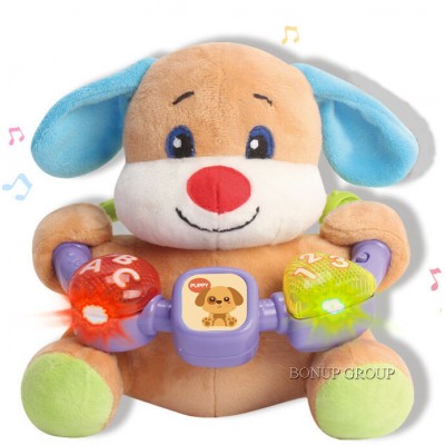 Мягкая игрушка погремушка Baby Toys собачка музыкальная световые эффекты 225176307