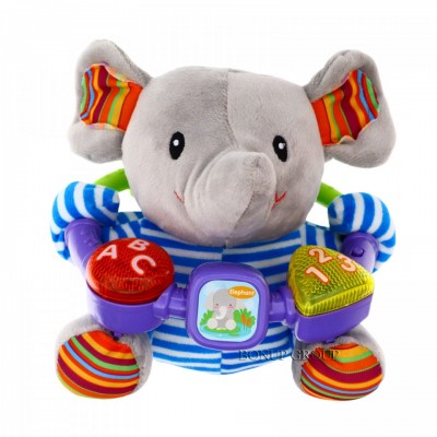 Мягкая игрушка погремушка Baby Toys слоник музыкальная световые эффекты 225176308