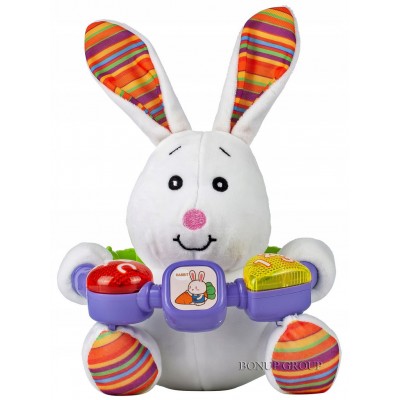 Мягкая игрушка погремушка Baby Toys зайчик музыкальная световые эффекты 225176309