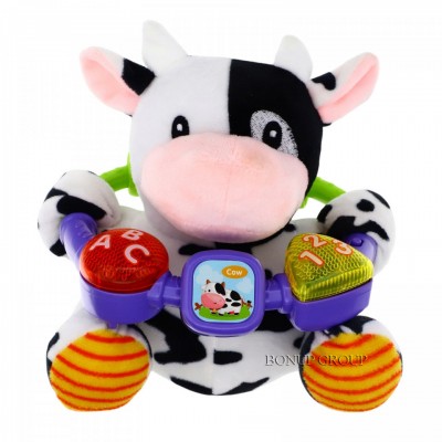Мягкая игрушка погремушка Baby Toys коровка музыкальная световые эффекты 225176310