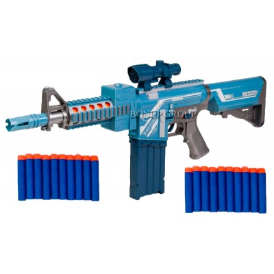 Детская штурмовая винтовка M16 Бластер с мягкими поролоновыми пулями Blaze Storm 20 мягких патрон прицел магазин 225176427