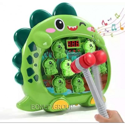  Детская развивающая игра НangLei Toys игровая панель Динозаврик с молоточком музыка свет зеленый NEW 225177886
