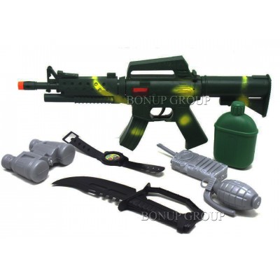 Детский военный набор Безумный огонь DIY развивающая игра с оружием и военными атрибутами 7 предметов NEW 225187959