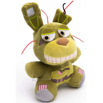 Мягкая игрушка Аниматроник Кошмарный Спрингтрап Bei Yu Toys персонаж игры FNAF зеленый 18 см NEW 225191861