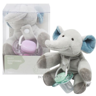 Мягкая игрушка 2 в1 Слоник Best Fun Toys держатель для пустышки мятный 15 см NEW 225192043