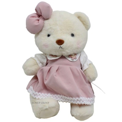 Мягкая игрушка девочка Медвежонок с розовым бантом J.L.X. Toys плюшевый 30 см NEW 225200743